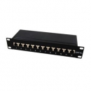 Patchp. 12port 10"/1HE Cat.6A