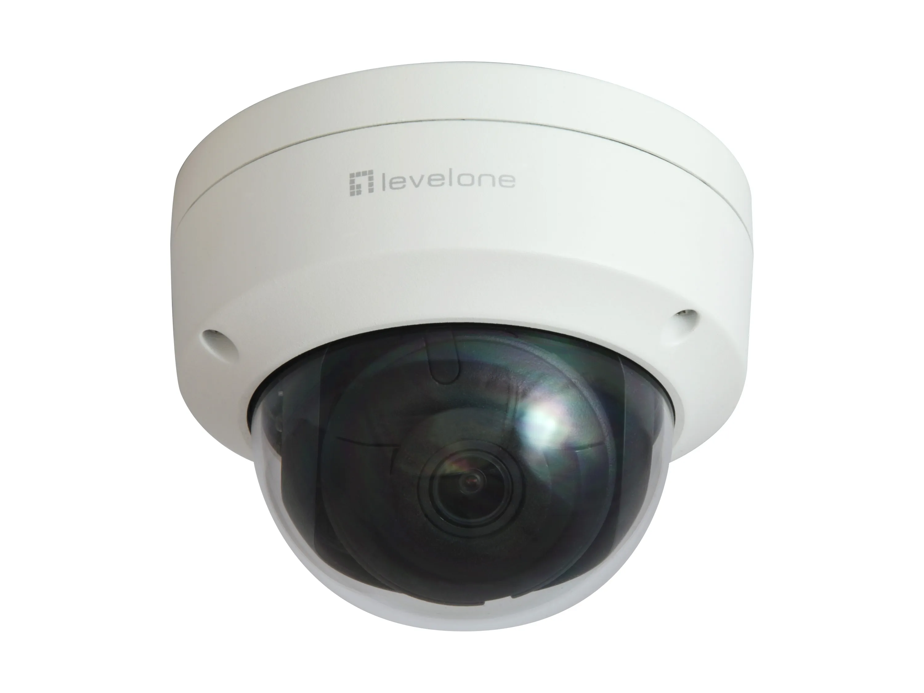 Fixed Dome IP Netzwerk Kamera, 8-Megapixel, H.265/264, 802.3af PoE, IR LEDs, two-way Audio, Innenbereich/Außenbereich, Vandalproof