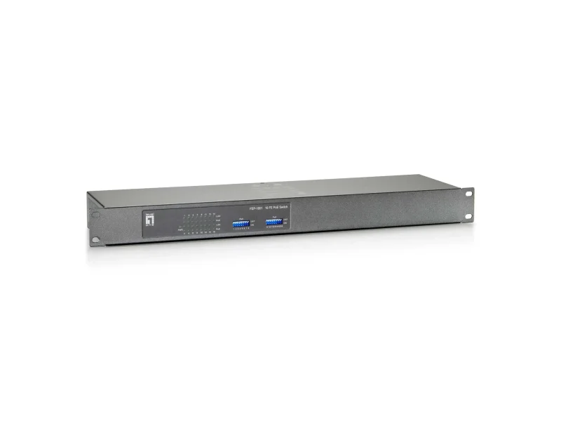 FEP-1601, 16-Port Fast Ethernet PoE Switch, 802.3af/bei PoE, 16-Port PoE Ausgänge, 250W Leistungsbudget