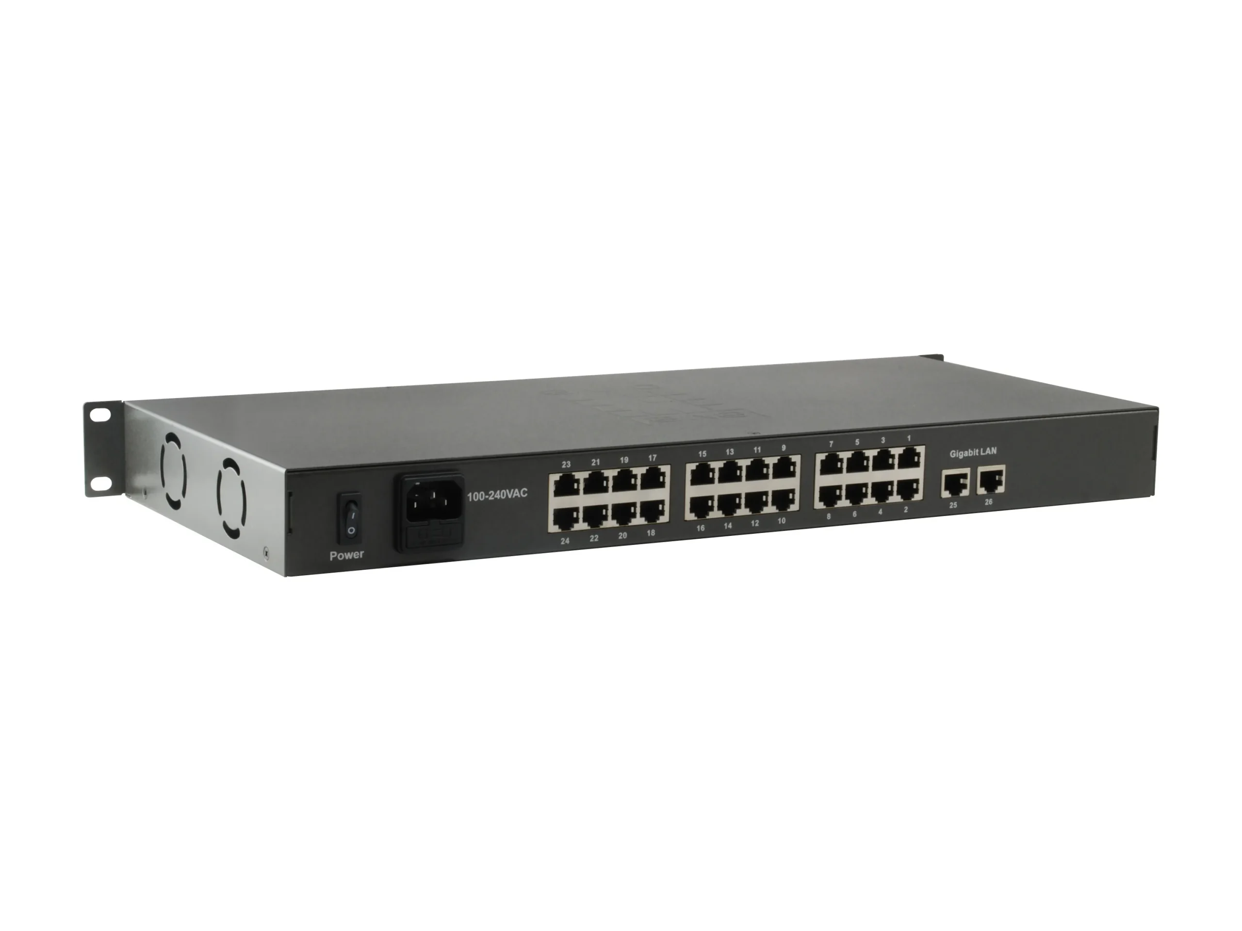 FGP-2601W150, 26-Port Fast Ethernet PoE Switch, 2 x Gigabit RJ45, 802.3af/bei PoE, 24-Port PoE Ausgänge, 150W Leistungsbudget – Bild 11