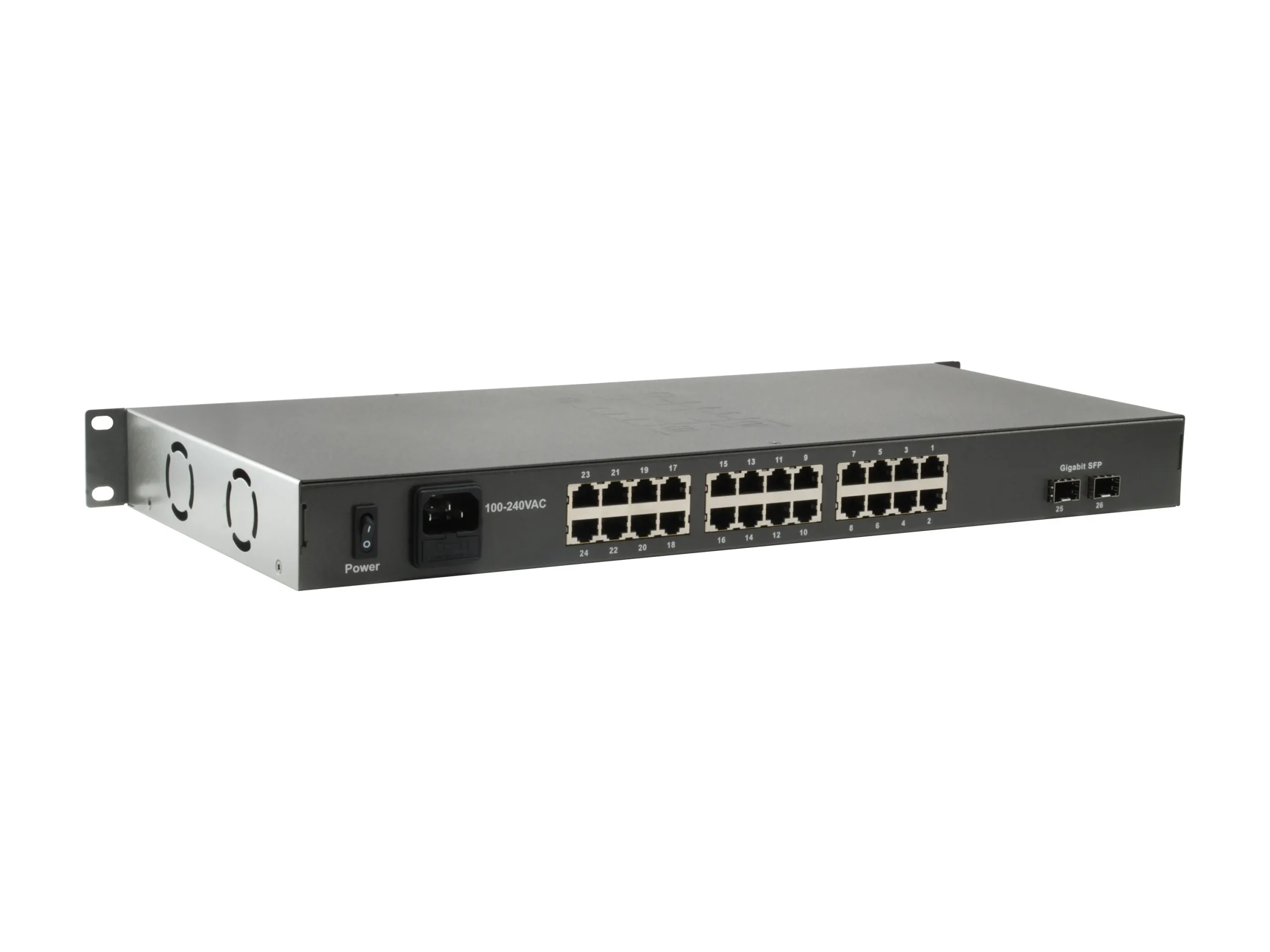 FGP-2602W380, 26-Port Fast Ethernet PoE Switch, 2 x Gigabit SFP, 802.3af/bei PoE, 24-Port PoE Ausgänge, 380W Leistungsbudget – Bild 11