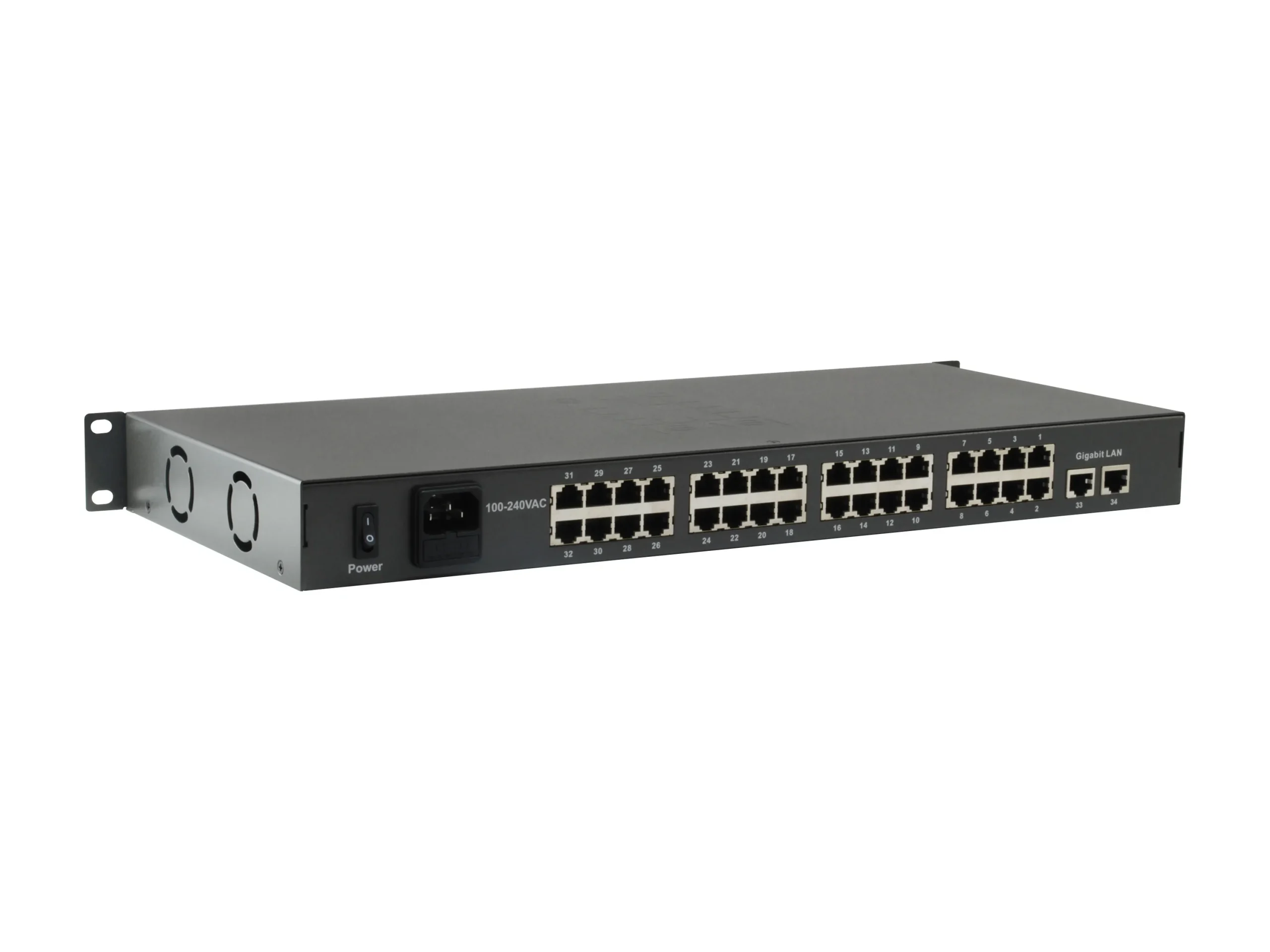 FGP-3400W380, 34-Port Fast Ethernet PoE Switch, 2 x Gigabit RJ45, 802.3af/bei PoE, 32-Port PoE Ausgänge, 380W Leistungsbudget – Bild 11