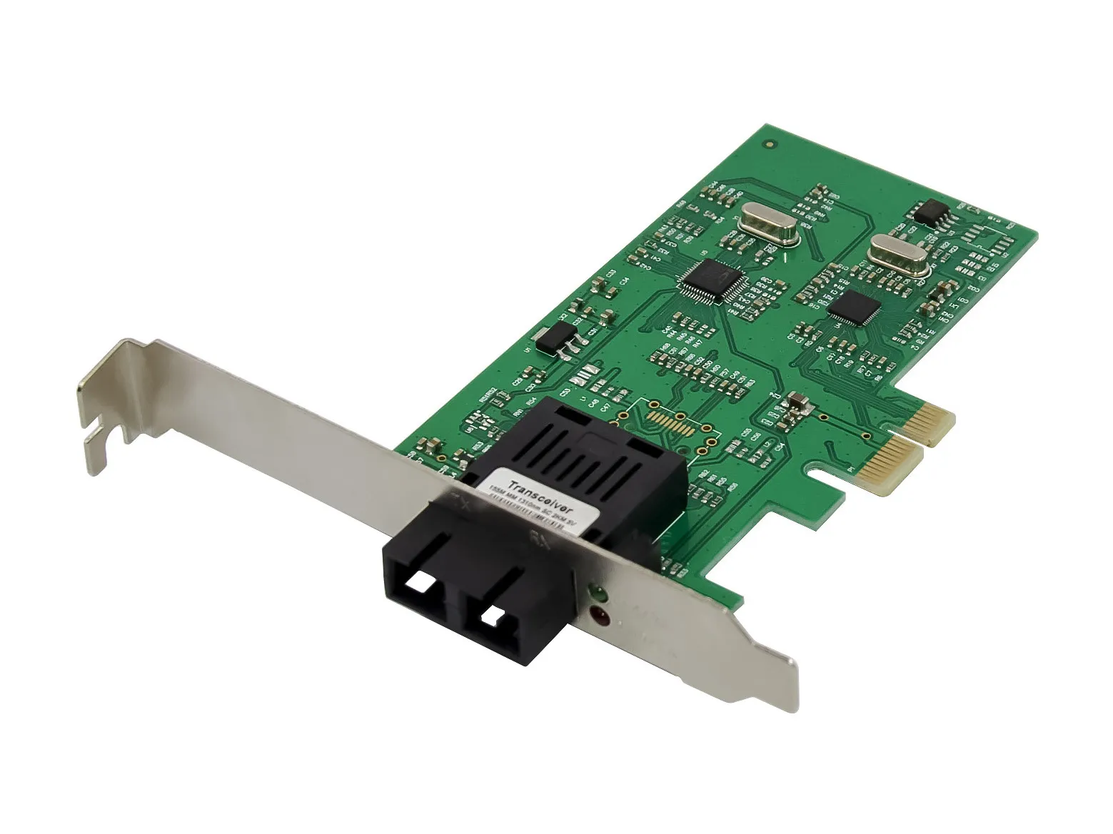 FNC-0115 Fast Ethernet Glasfaser PCIe-x1 Netzwerkkarte, 1 x Multimode SC Anschluss, niedrig Profile Halterung inklusive
