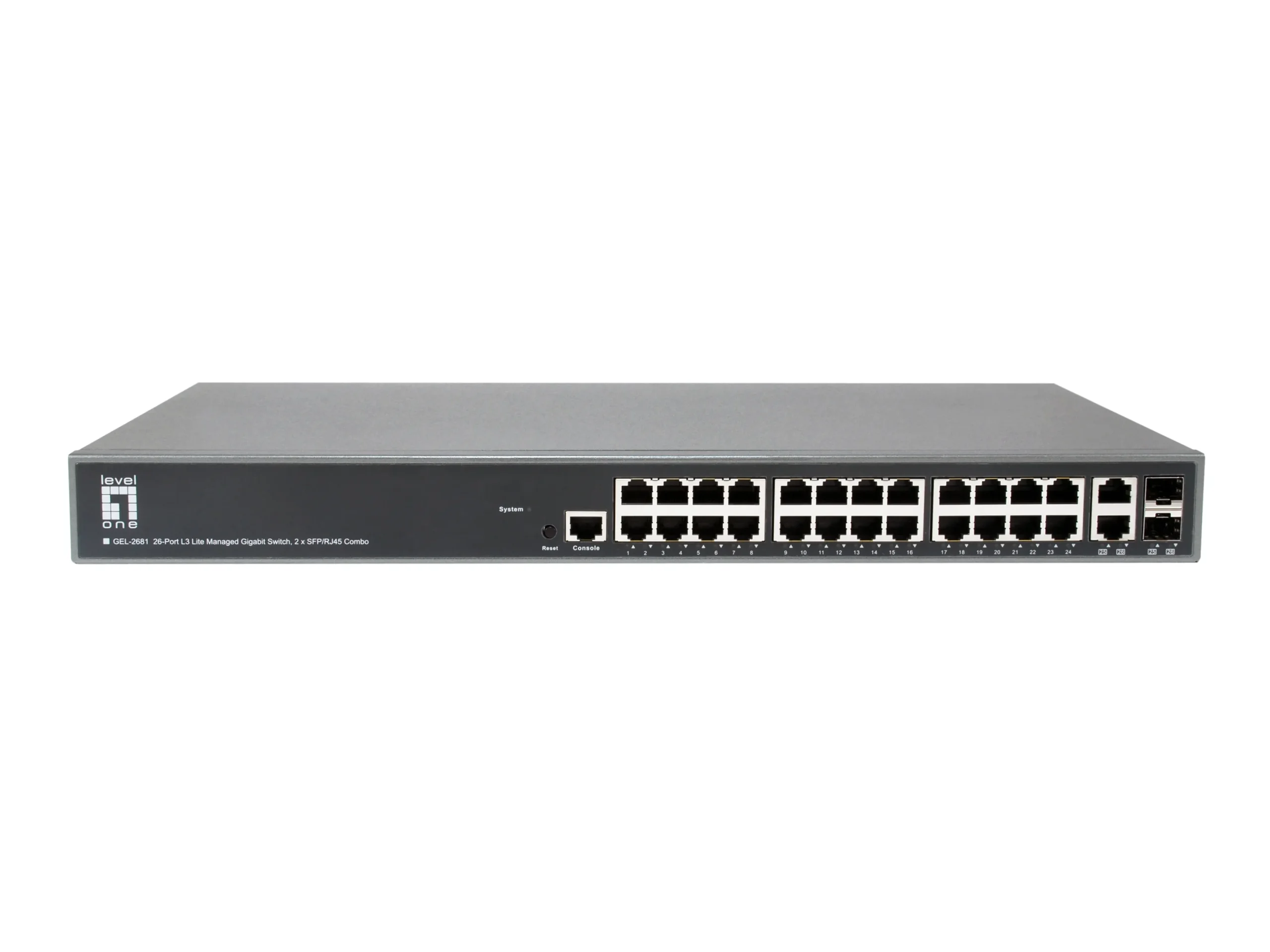 TURING 26-Port L3 Lite Managed Gigabit Switch, 2 x SFP/RJ45 Combo – Bild 3