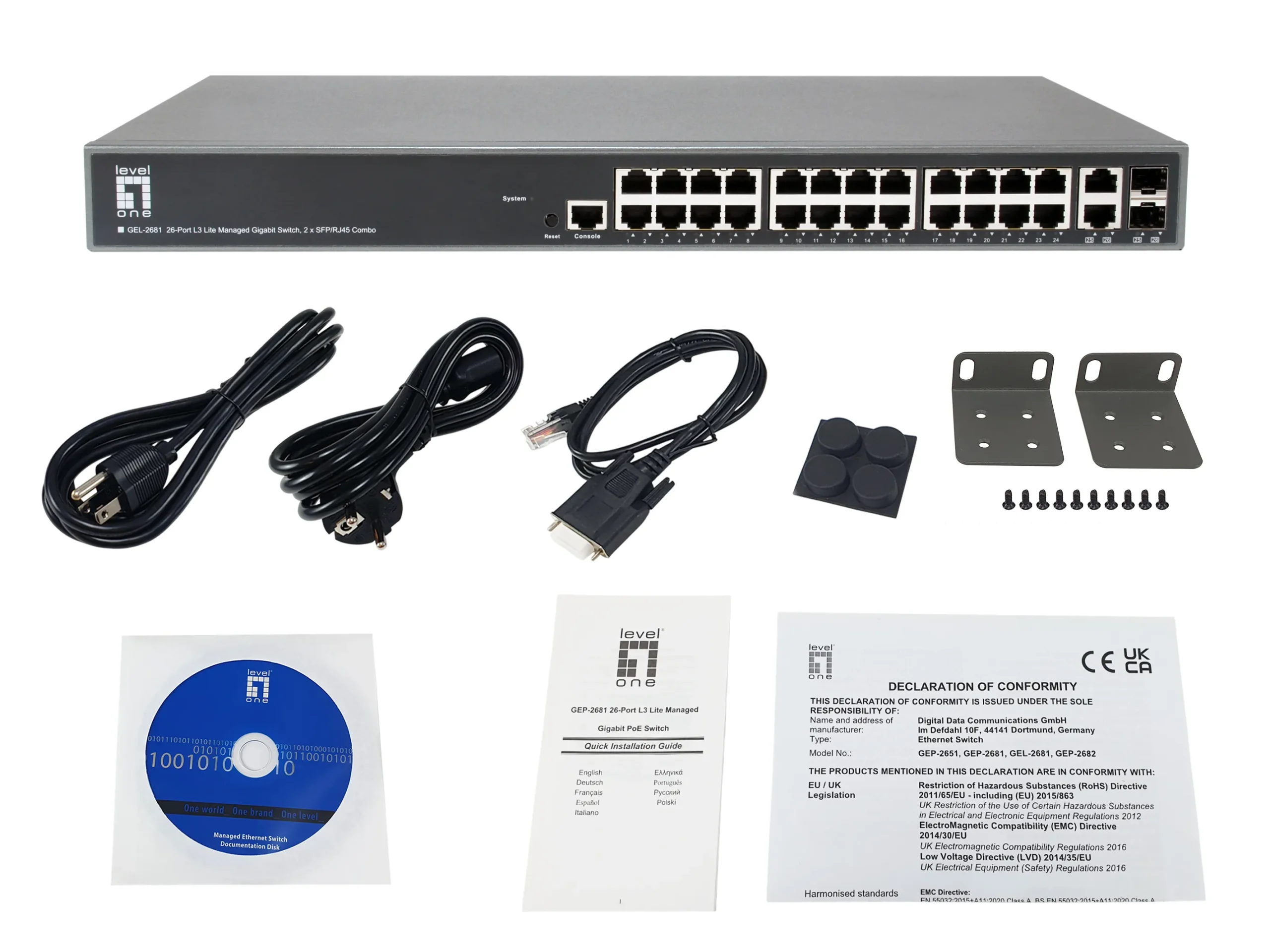 TURING 26-Port L3 Lite Managed Gigabit Switch, 2 x SFP/RJ45 Combo – Bild 11