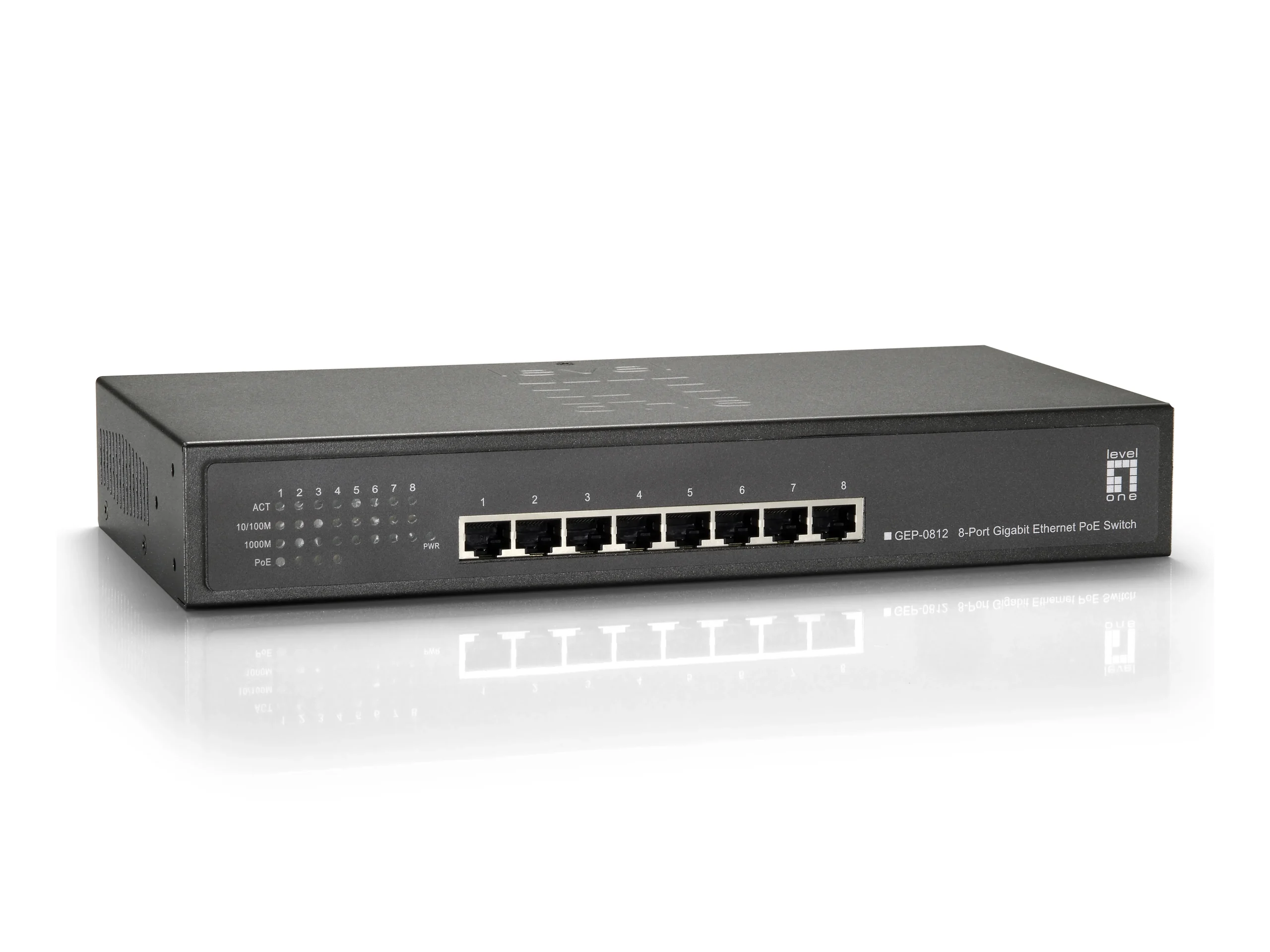 8-Port Gigabit PoE Switch, 802.3at/af PoE, 4 PoE Ausgänge, 65W – Bild 2