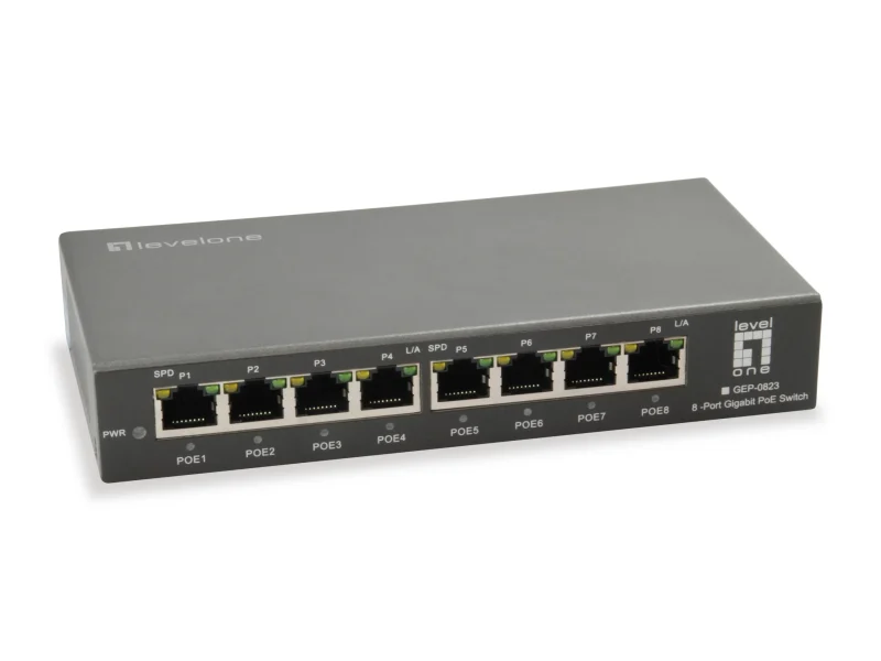 8-Port Gigabit PoE Switch, 802.3at/af PoE, 120W