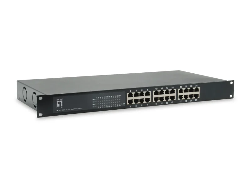 24-Port Gigabit PoE Switch, 802.3at/af PoE, 630W