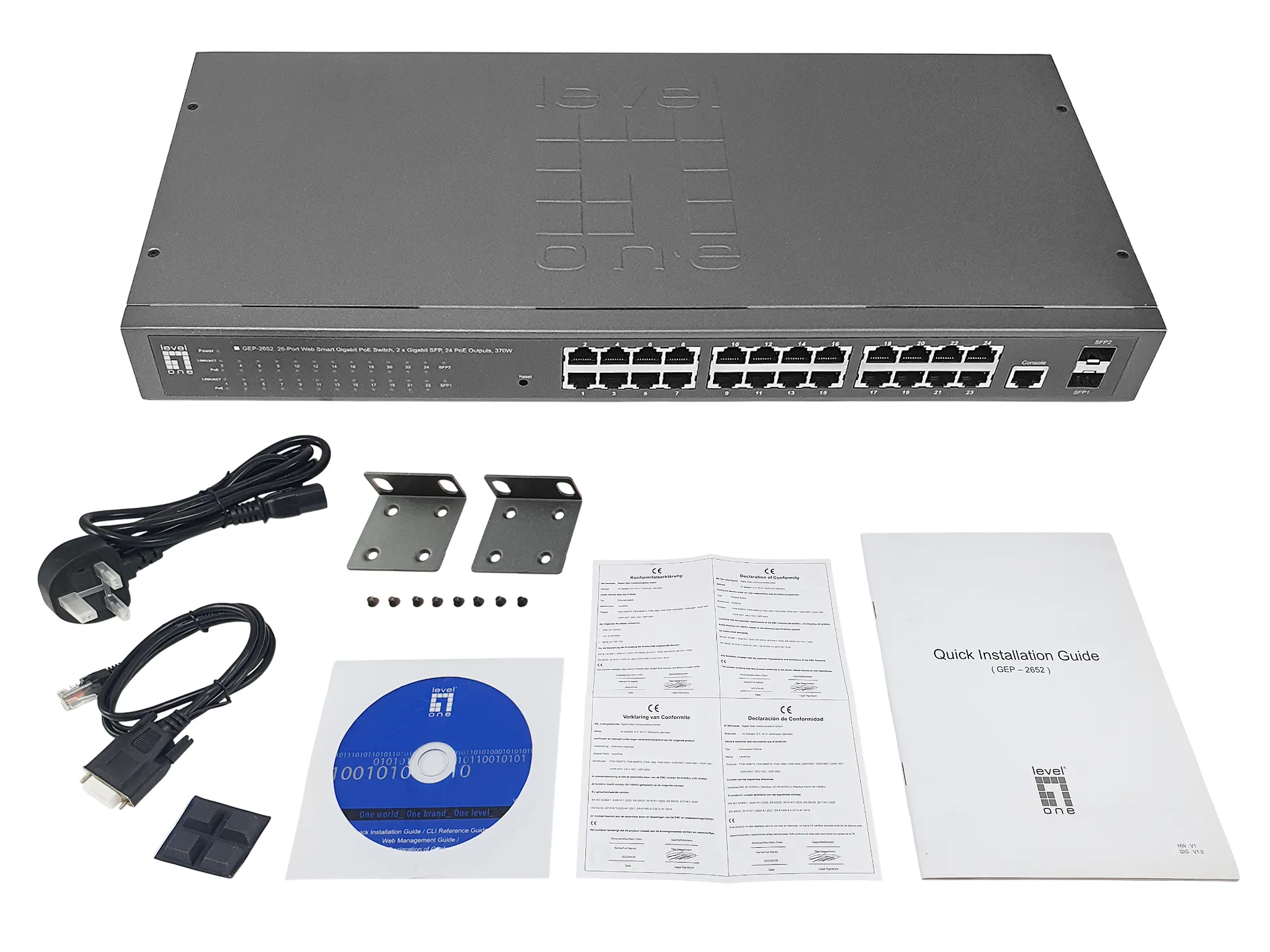 26-Port Web Smart Gigabit PoE Switch, 2 x Gigabit SFP, 24 PoE Ausgänge, 370W – Bild 11