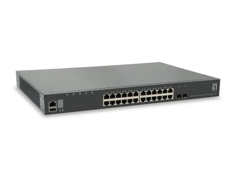 KILBY 28-Port Stackable L3 Managed Gigabit Switch, 2 x 10GbE SFP+, 1 x 10GbE Modul Steckplatz