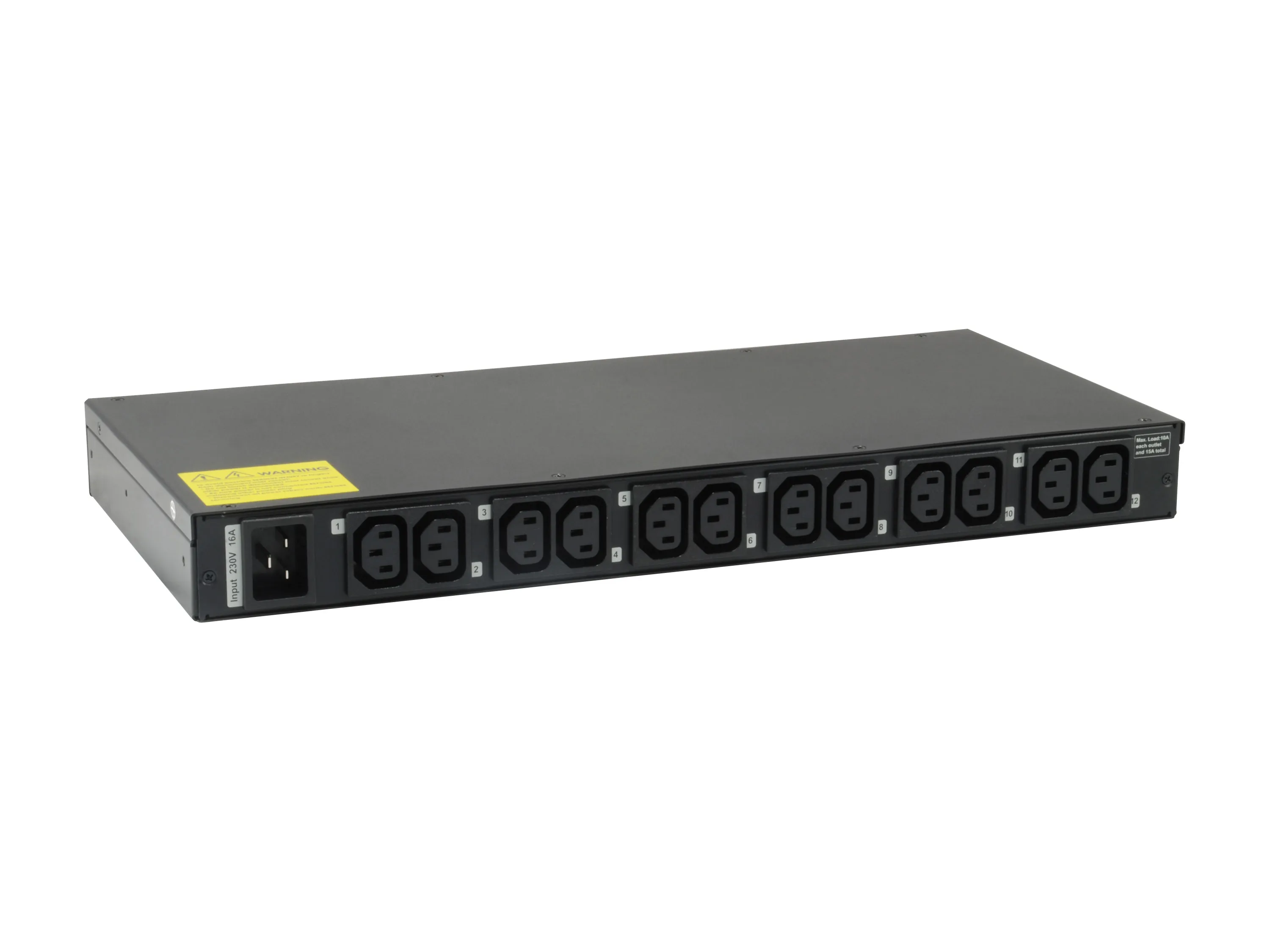 12-Outlet Intelligent Leistung Distribution Unit, 12* IEC-320-C13 Ausgangsstrom
200~240VAC ipuut – Bild 11