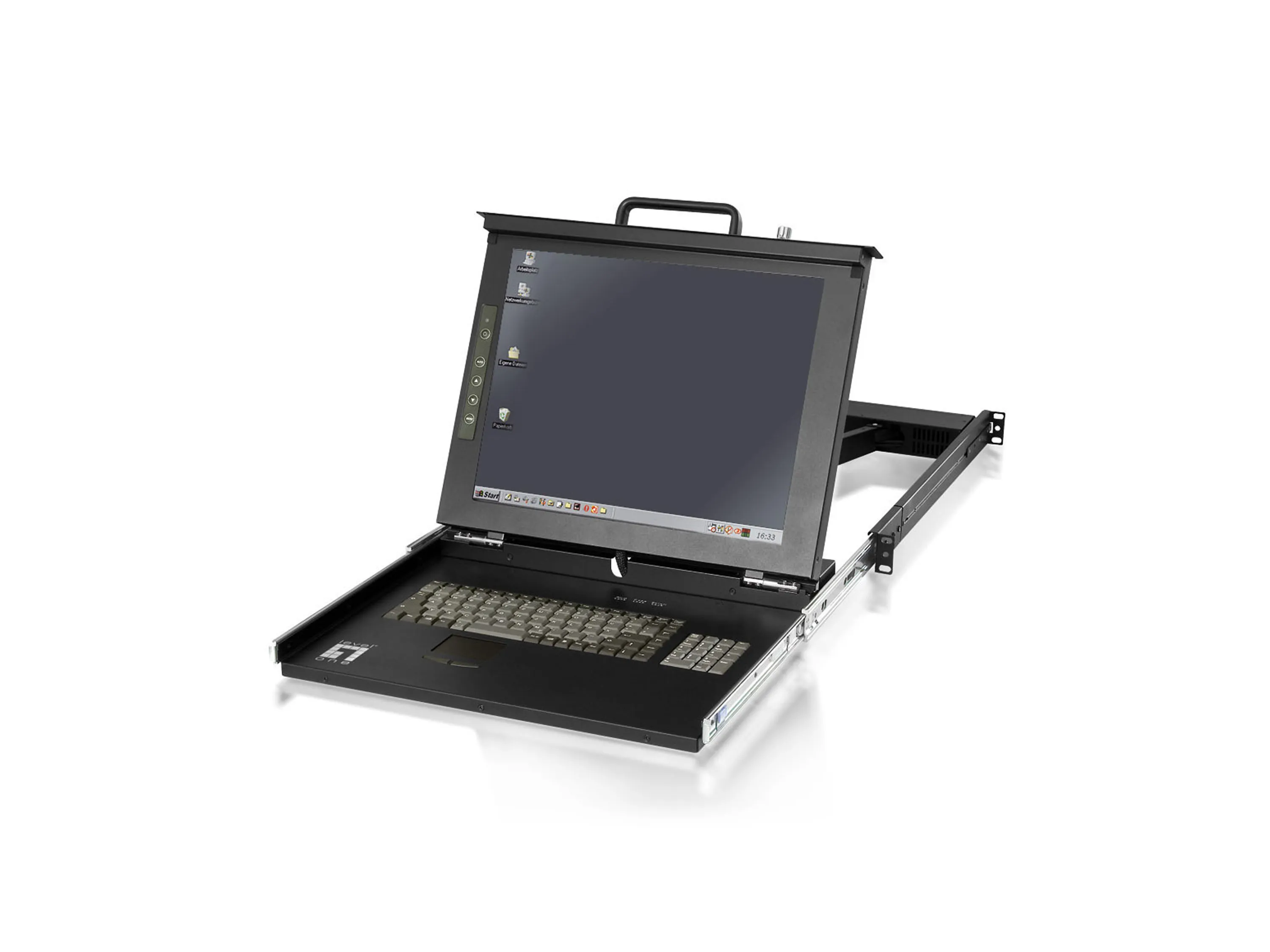 17″ LCD KVM Rack Console, German K/B