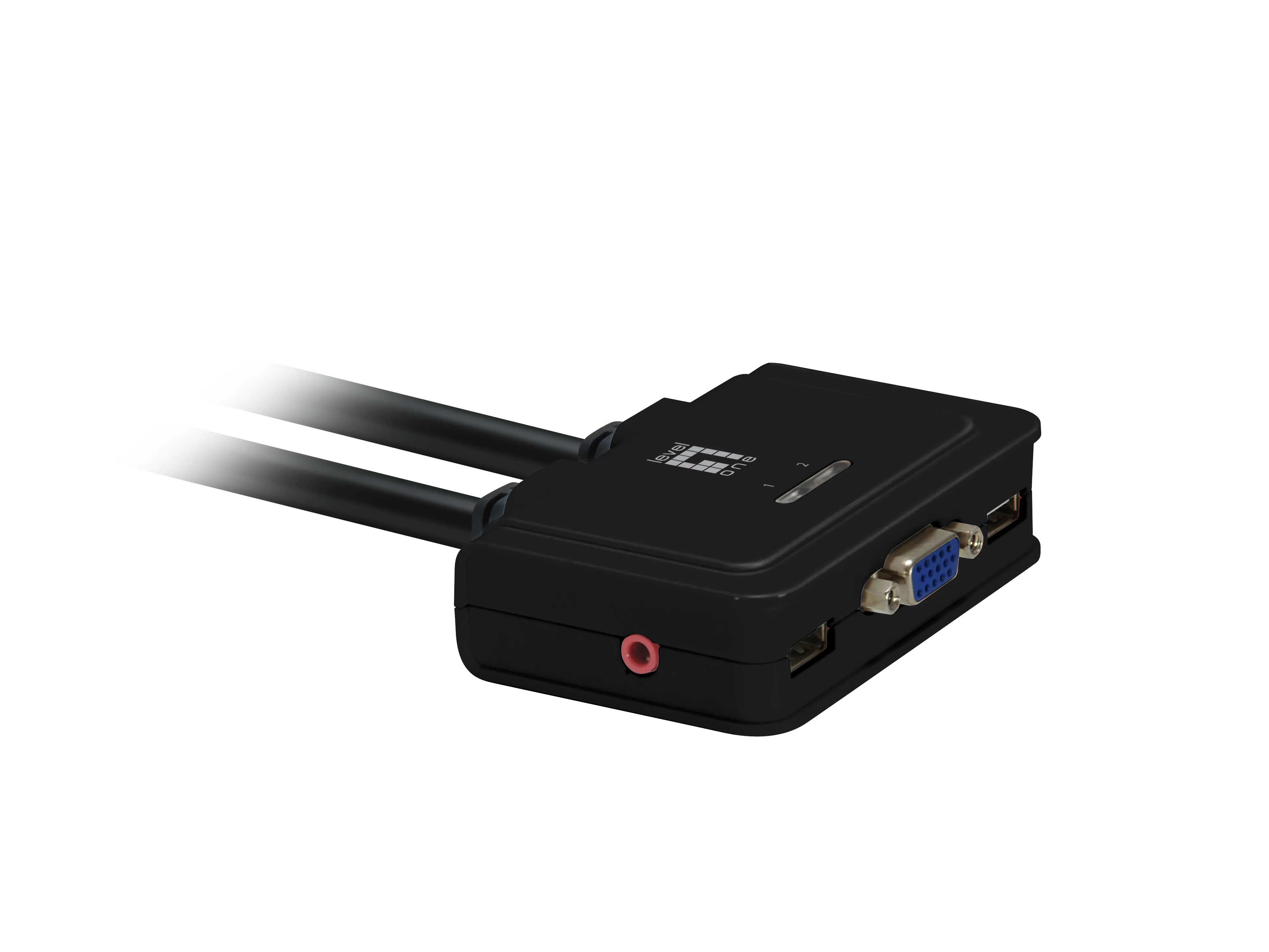2-Port USB VGA Kabel KVM Switch, Audio Unterstützung – Bild 2