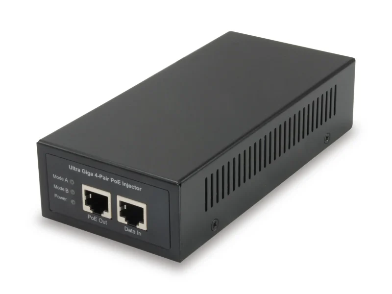 Gigabit PoE Injector, 60W, 802.3at/af PoE