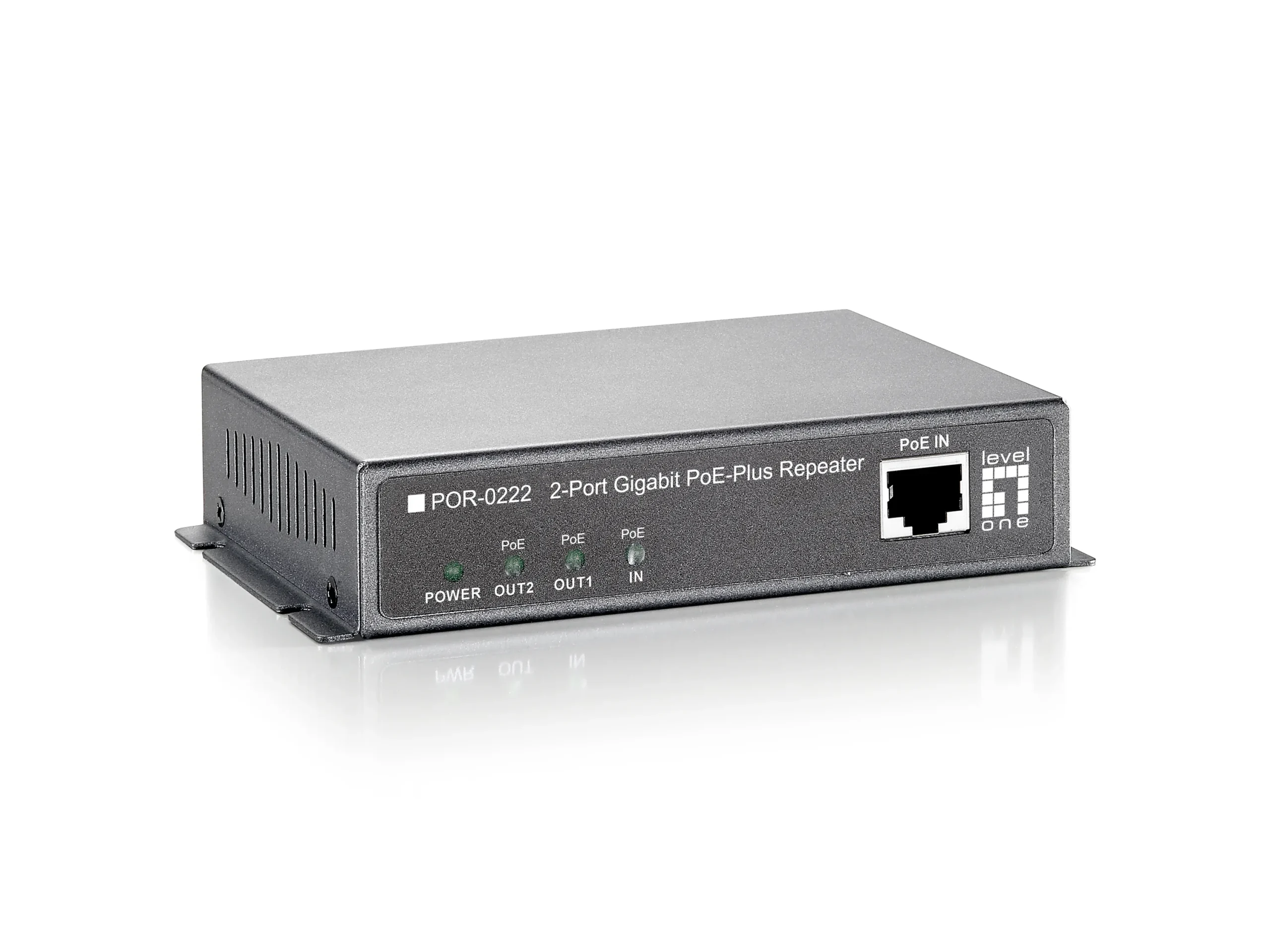 Gigabit PoE Repeater, Cascadable, 2 PoE Ausgänge