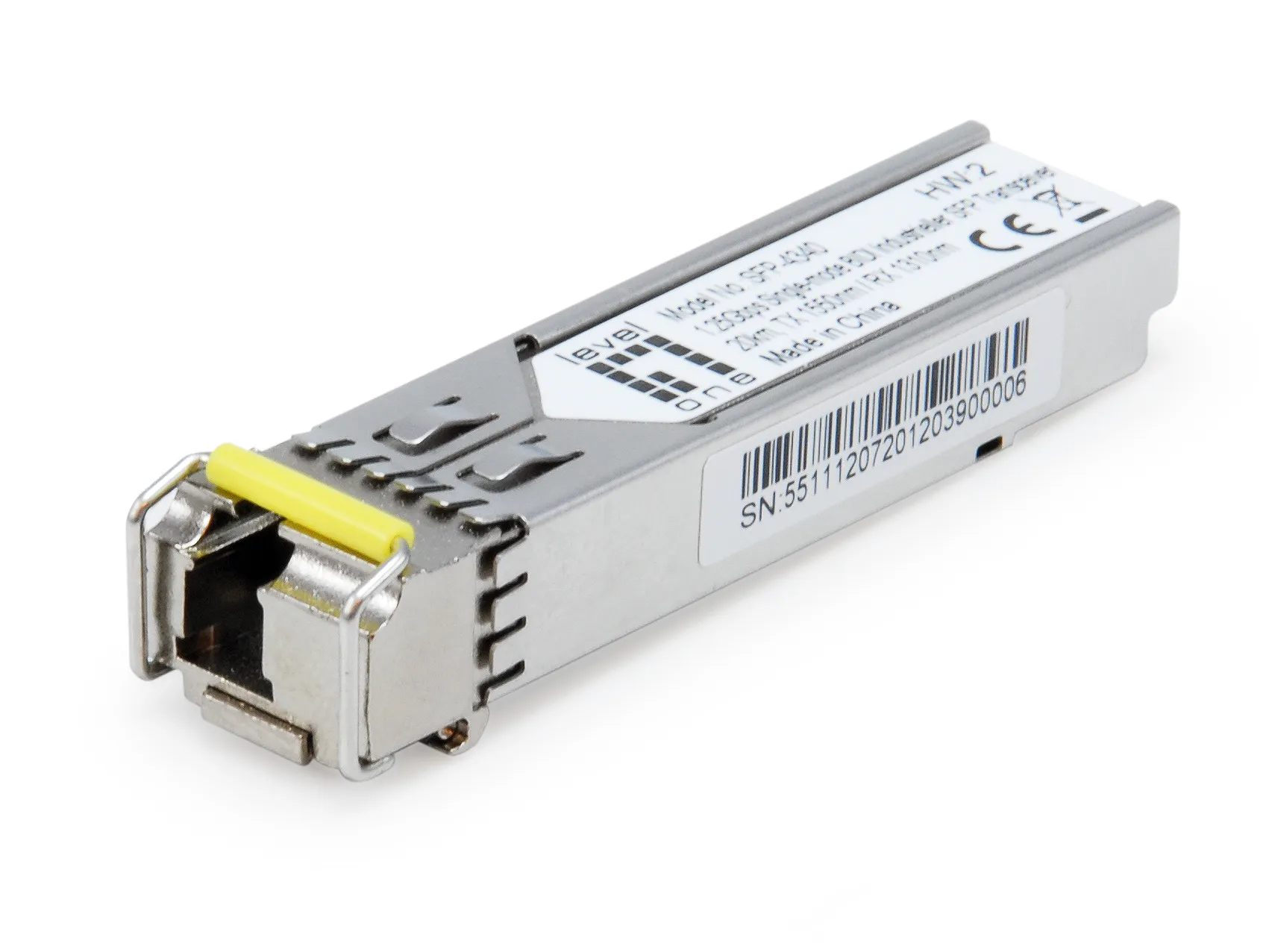 SFP-4340, 1.25Gbps Singlemode BIDI(WDM) industriell SFP Transceiver, 20km, TX 1550nm / RX 1310nm, -40°C zu 85°C