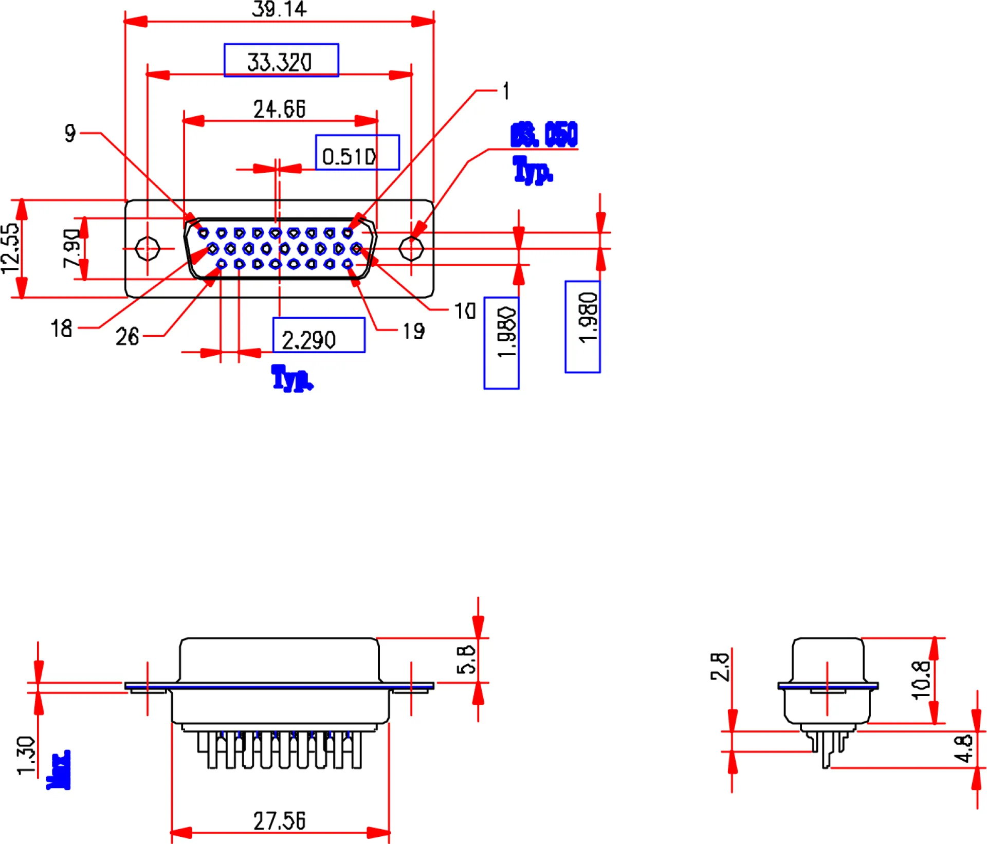 E-HDF 26 LL/Z, Lötbuchse – Bild 2