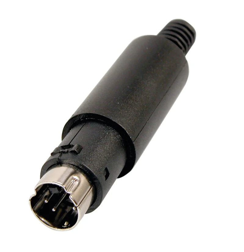 Mini-DIN-Stecker 8-polig ED-DIO-M/08 m. Zugentlastung