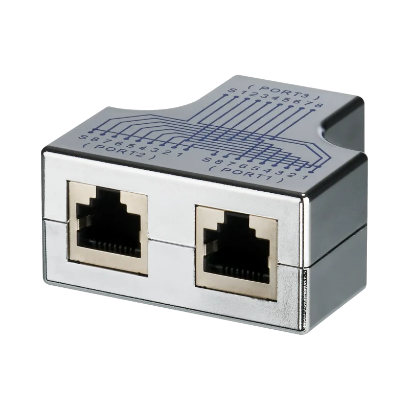 T-Modular-Adapter RJ45 Buchse/2xBuchse 1:1, geschirmt