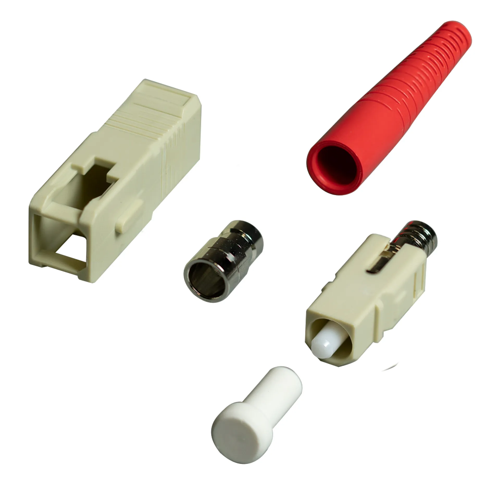 SC-Stecker Simplex Multimode, 3mm, schwarze Tülle – Bild 2