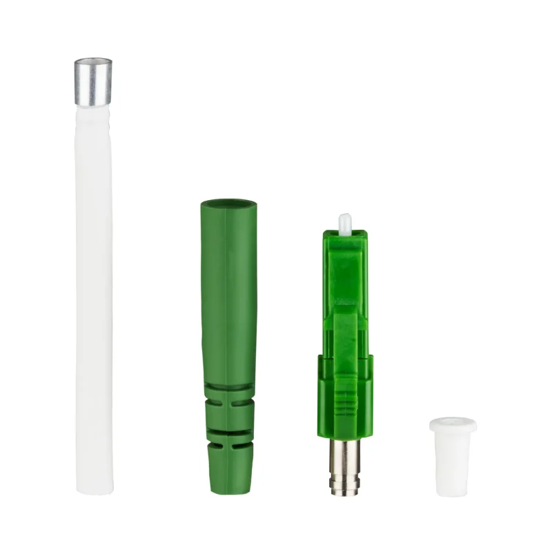 LC/APC Steckverbinder Simplex SM preangled 8° ferrule