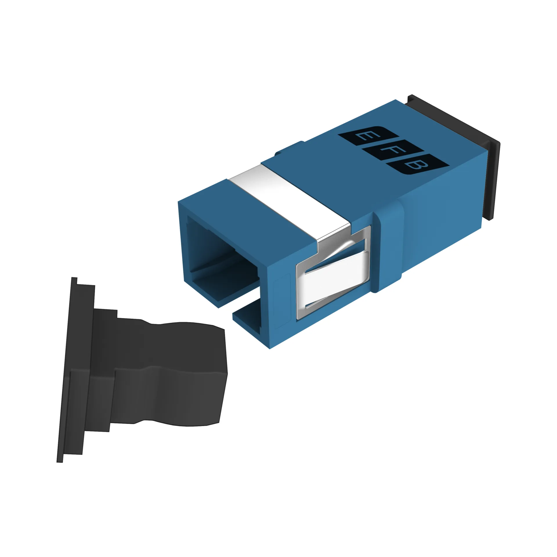 Kupplung SC Simplex OS2 blau flanschlos – Bild 3