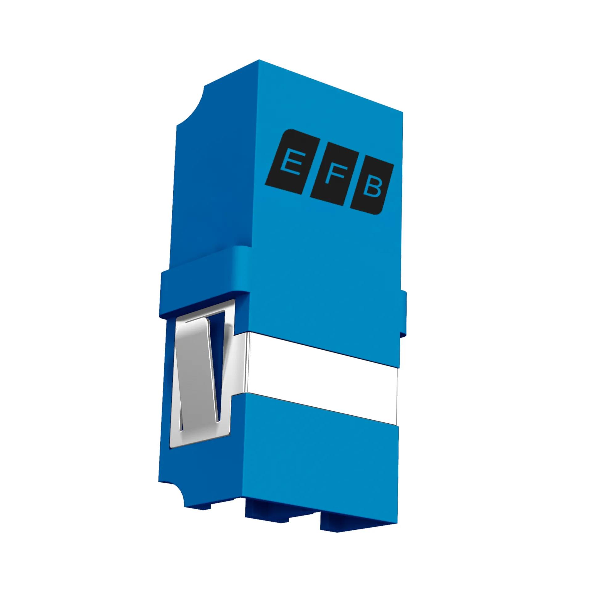 Kupplung LC Duplex OS2 blau flanschlos – Bild 4