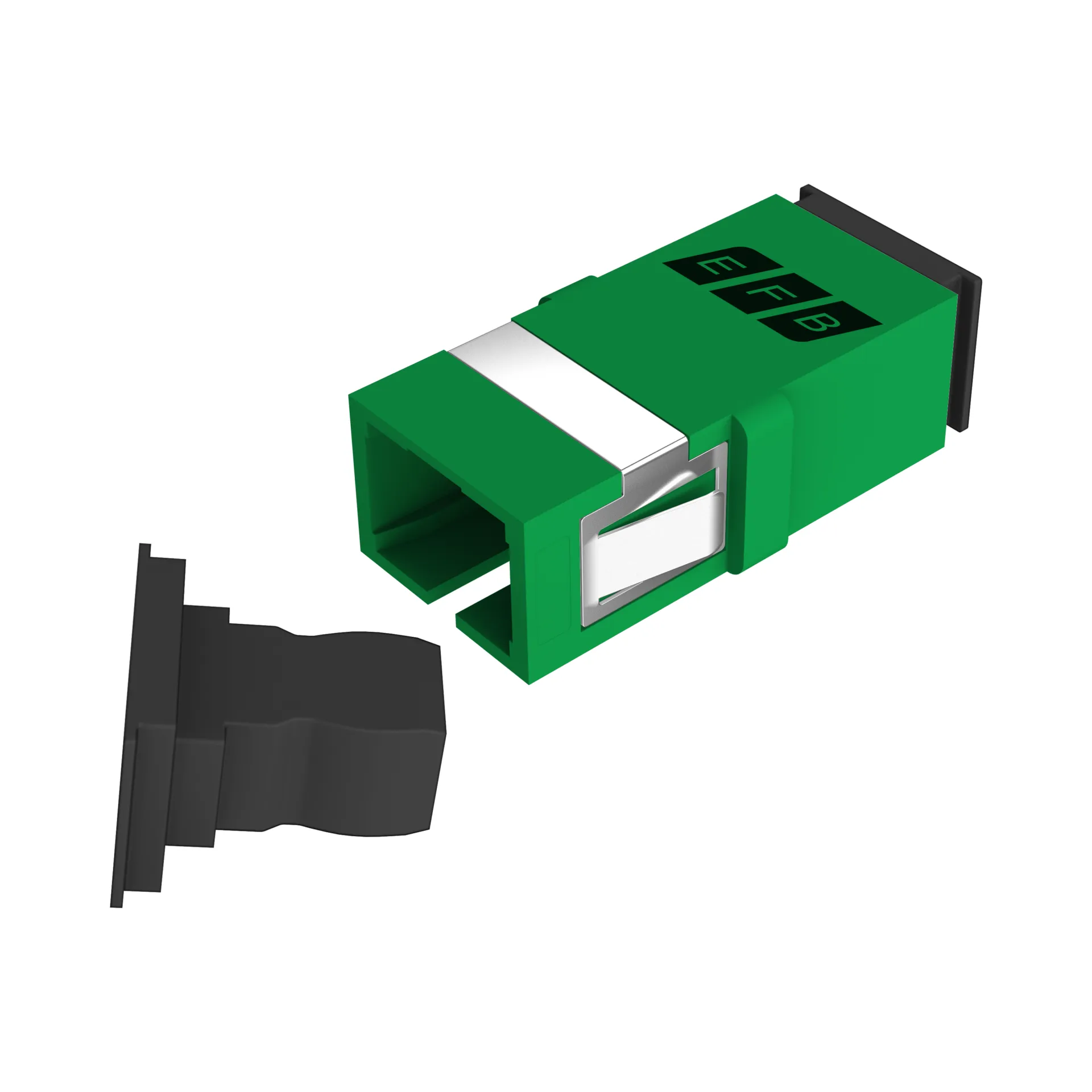 Kupplung SC/APC Simplex OS2 grün flanschlos – Bild 3