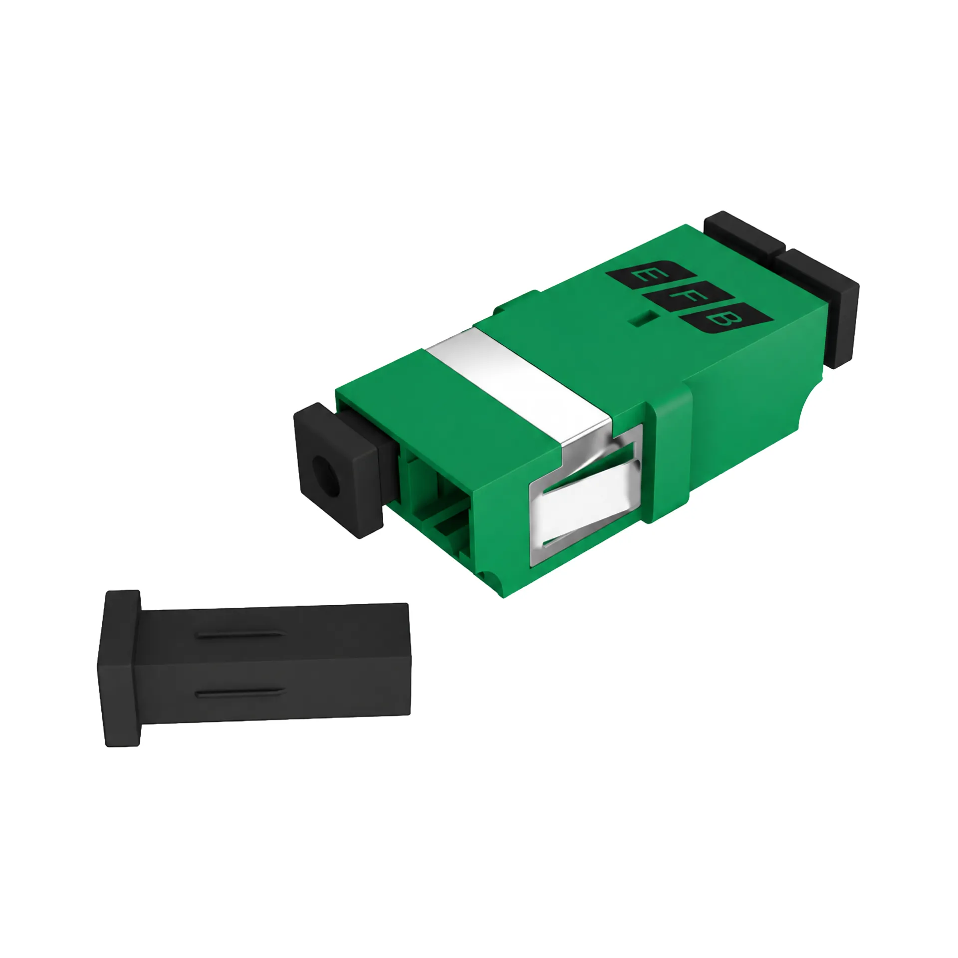 Adapter LC/APC Duplex SM grün flanschlos – Bild 3