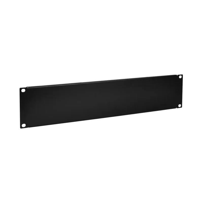 Blindplatte 19″/2HE RAL9005, tiefschwarz matt