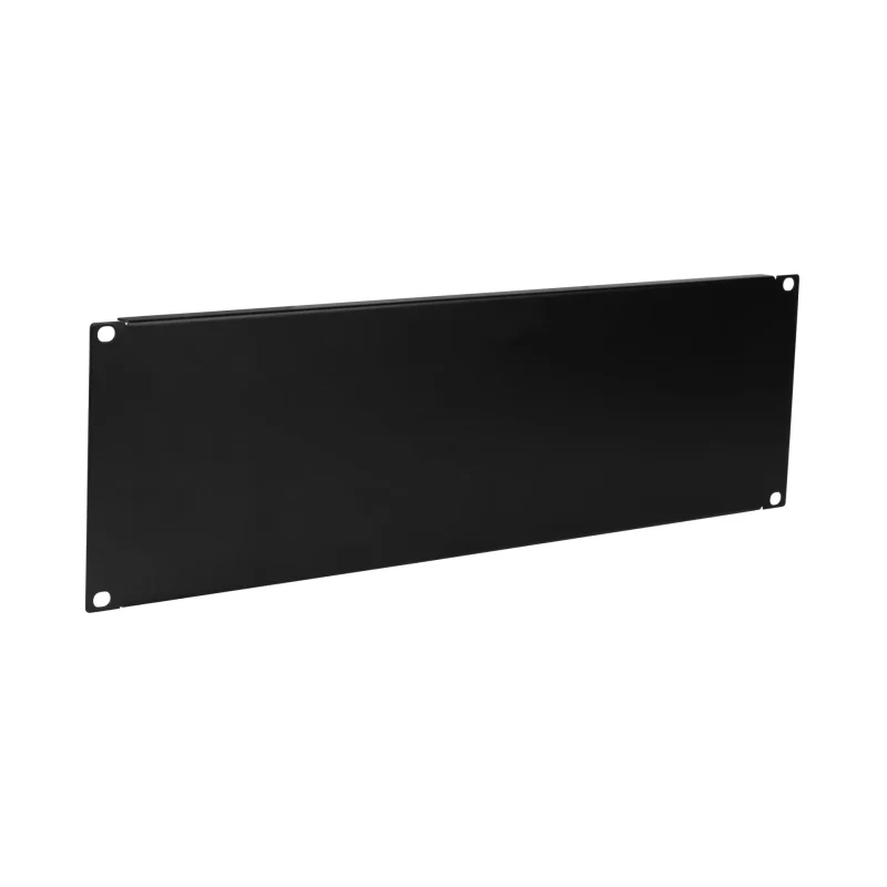 Blindplatte 19″/3HE RAL9005, tiefschwarz matt