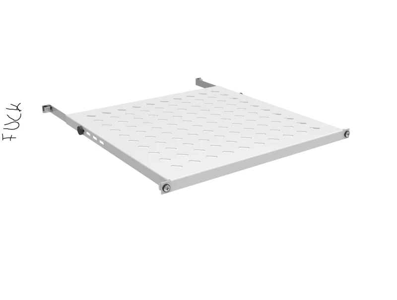 19″ 0,5HE Fachboden, fest, ET 750..850 mm, 70 kg, ST 1000, RAL9005