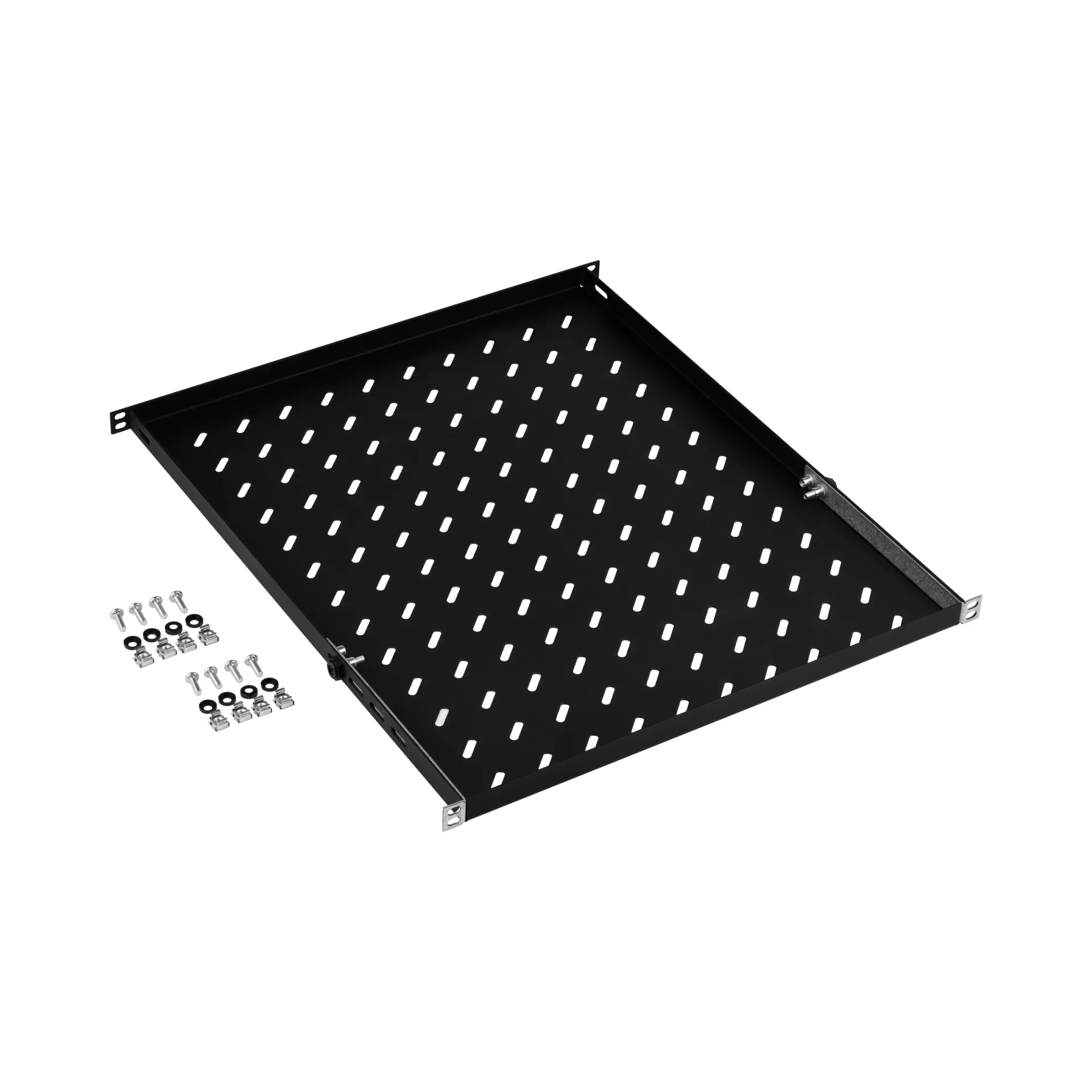 19" 0,5HE Fachboden, fest, ET 550..650 mm, 70 kg, ST 800, RAL9005 – Bild 5