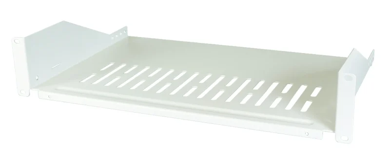 19″ 2HE Fachboden, Tiefe 300 mm, Traglast 22 kg, RAL7035