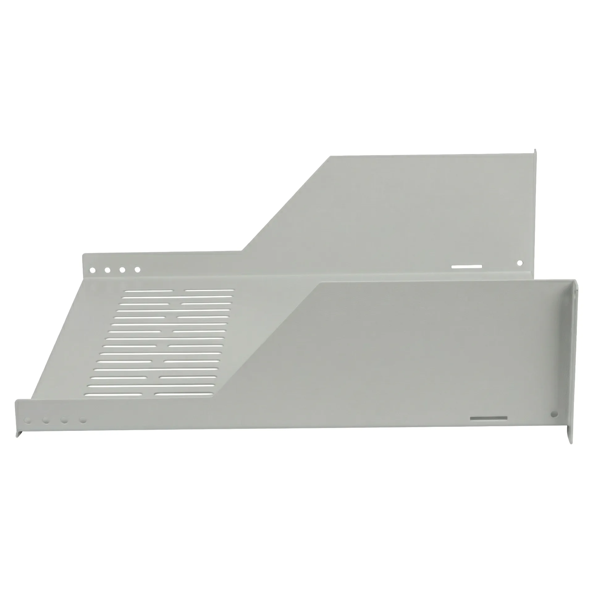 19" 3HE Fachboden, Tiefe 450 mm, Traglast 36 kg, RAL7035 – Bild 6