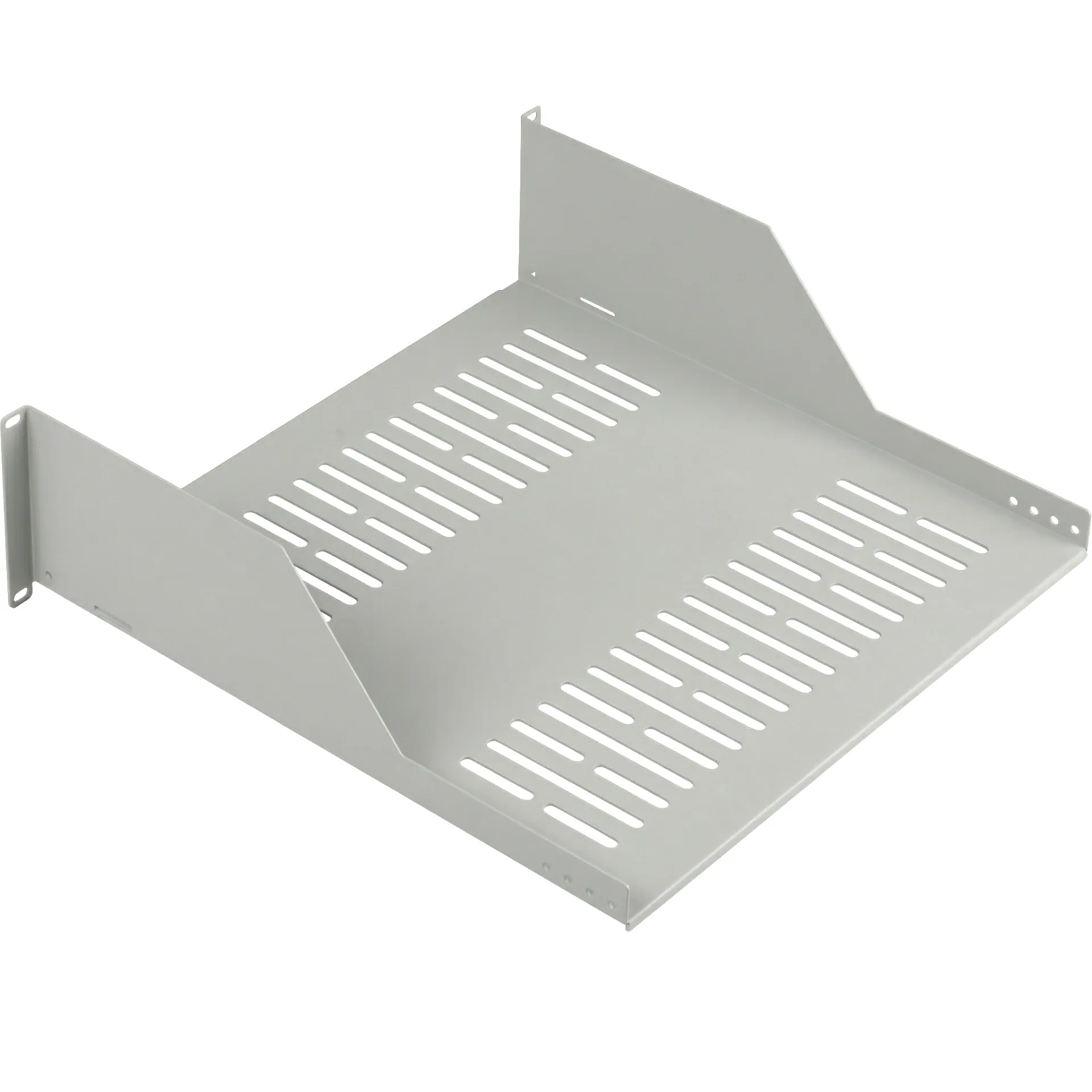 19" 3HE Fachboden, Tiefe 450 mm, Traglast 36 kg, RAL7035 – Bild 8