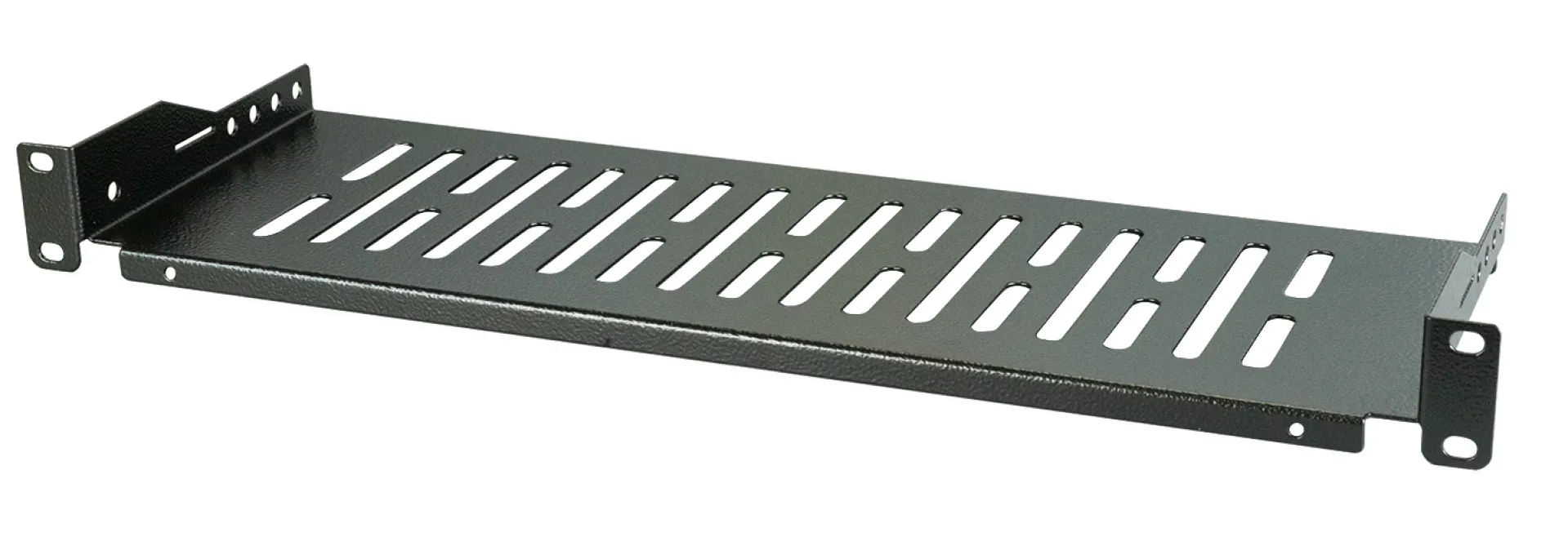 19" 1HE Fachboden, Tiefe 250 mm, Traglast 10 kg, RAL9005 – Bild 2