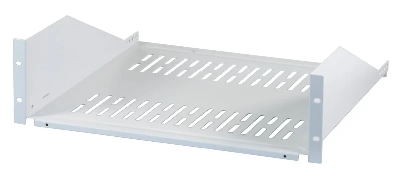 19″ 3HE Fachboden, Tiefe 450 mm, Traglast 36 kg, RAL9005