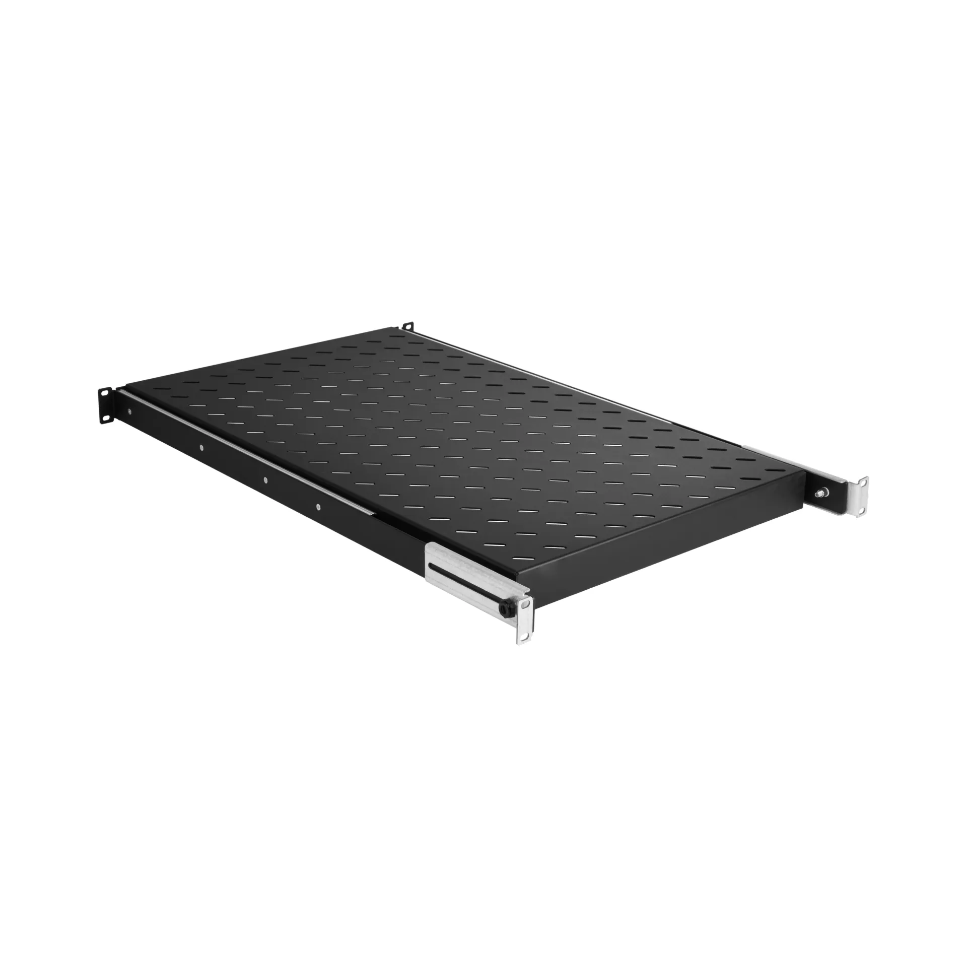 19" 1HE Fachboden ausziehbar, ET 550..650 mm, 30 kg, ST 800, RAL9005 – Bild 3
