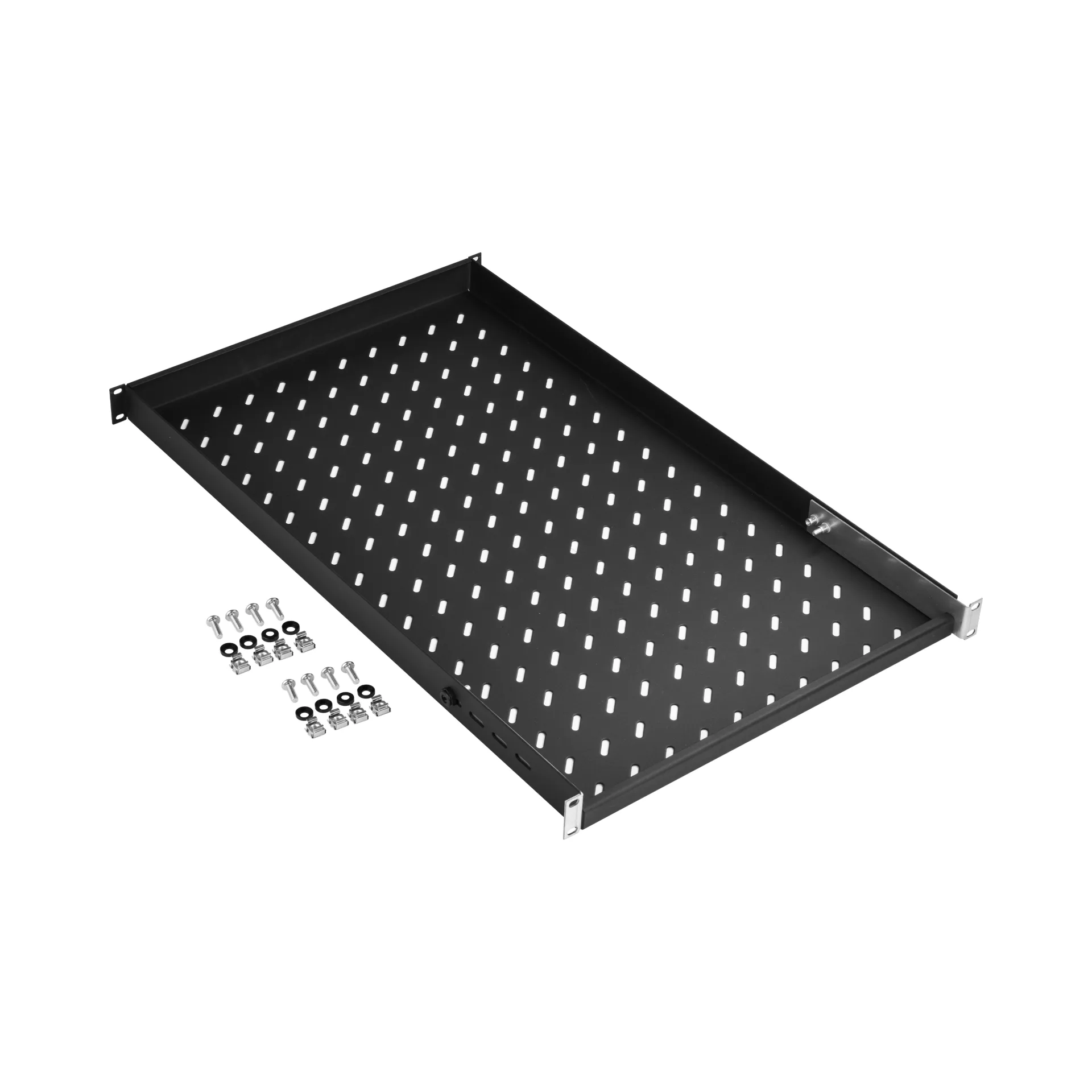 19" 1HE Fachboden fest, ET 750..850 mm, 120 kg, ST 1000, RAL9005 – Bild 5