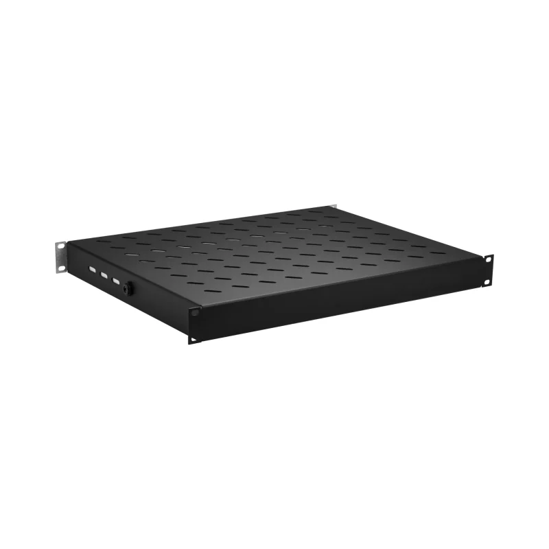 19″ 1HE Fachboden fest, ET 350..450 mm, 120 kg, ST 600, RAL9005