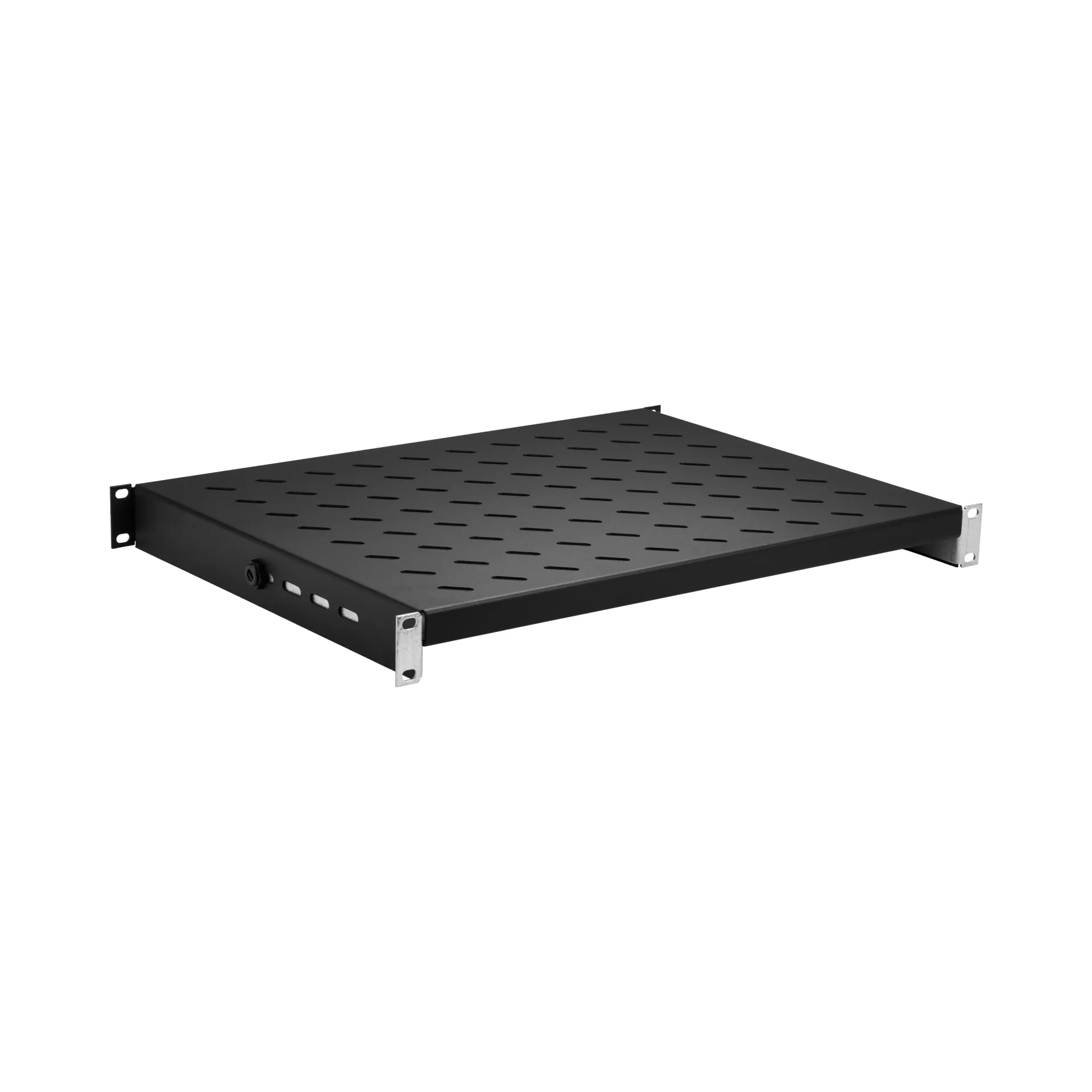 19" 1HE Fachboden fest, ET 350..450 mm, 120 kg, ST 600, RAL9005 – Bild 2