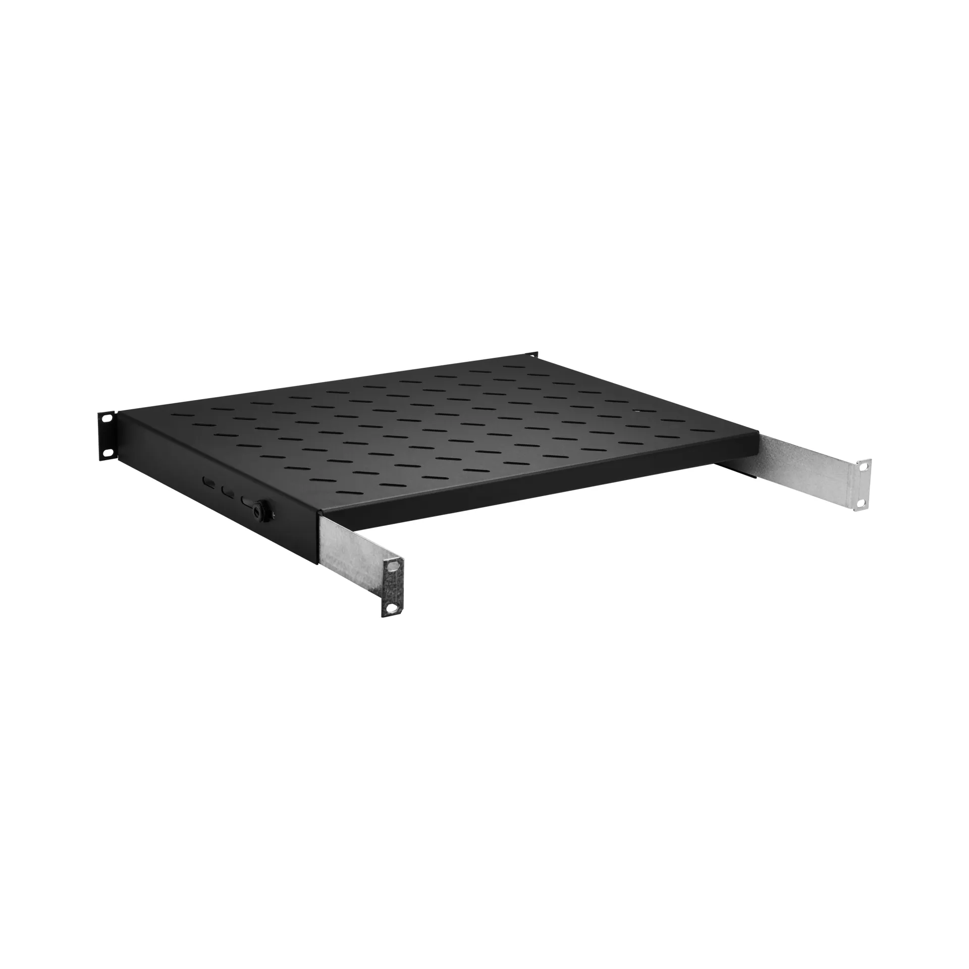 19" 1HE Fachboden fest, ET 350..450 mm, 120 kg, ST 600, RAL9005 – Bild 3