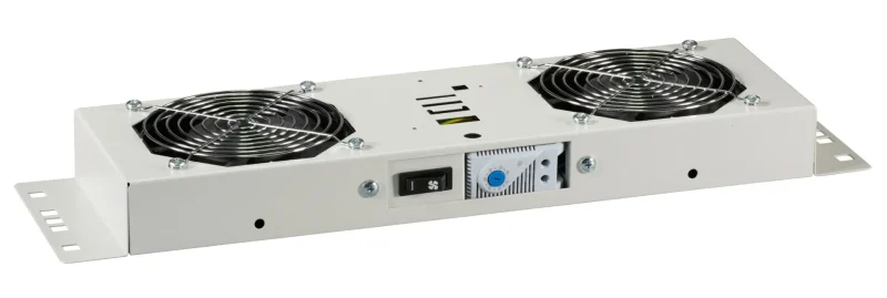 Lüftereinheit 2-fach, inkl. Therm., RAL7035 Plug & Play, für Wandgehäuse IP55 + BASIC