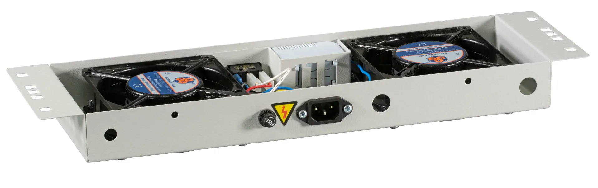 Lüftereinheit 2-fach, inkl. Therm., RAL7035 Plug & Play, für Wandgehäuse IP55 + BASIC – Bild 2