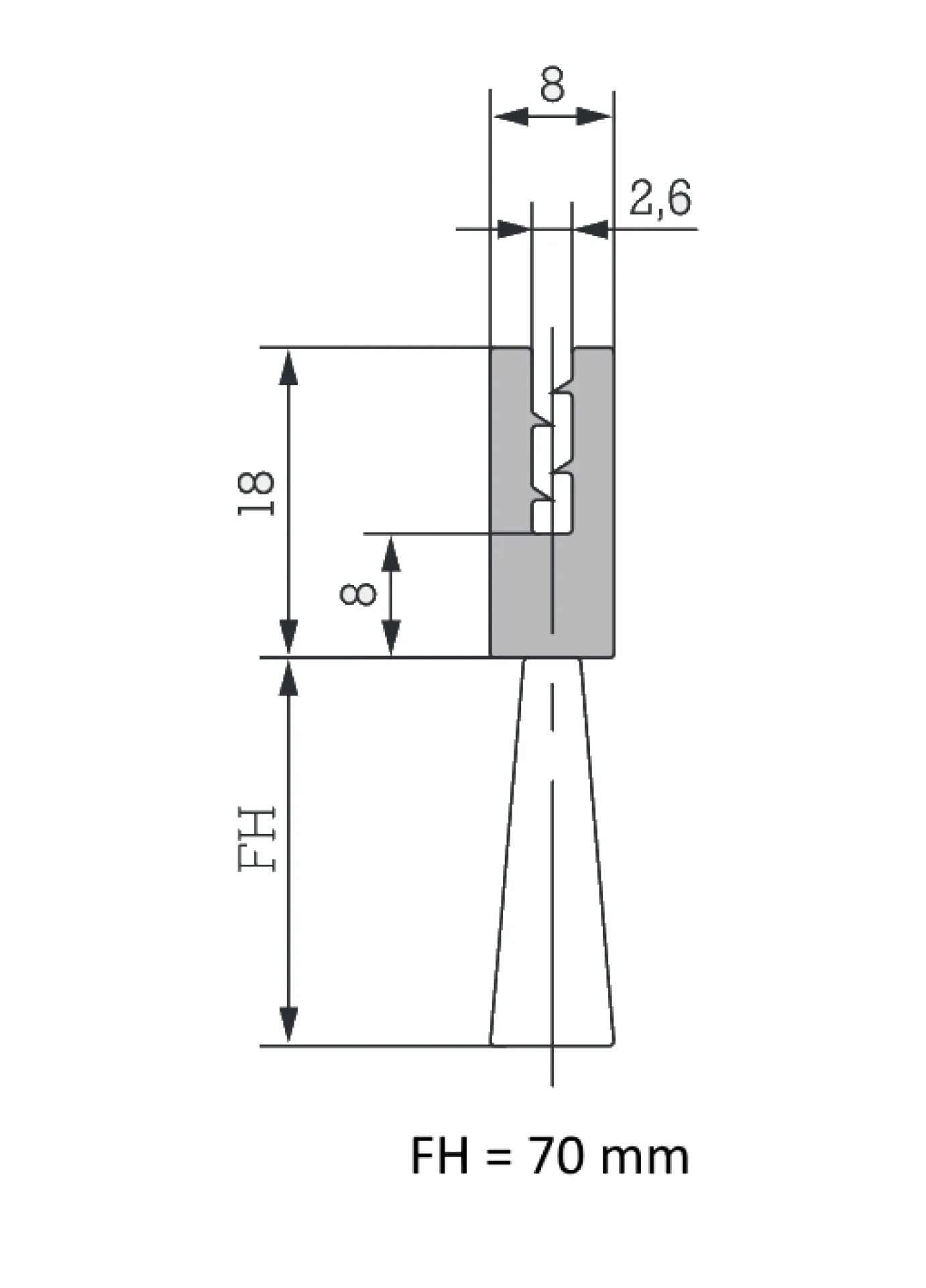 Bürstenleiste 250 x 88 mm für Wandgehäuse 1-/2-tei lig – Bild 2