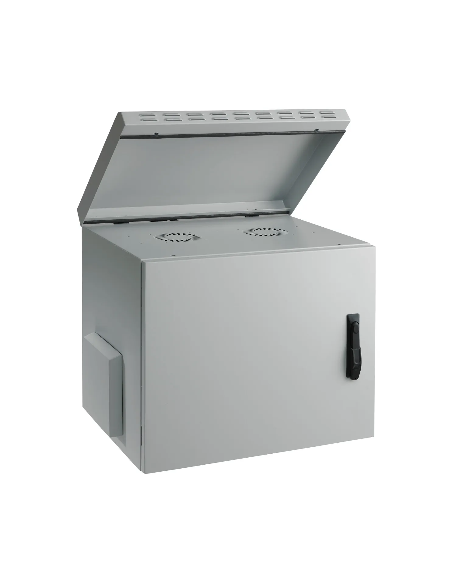 19" Wandgehäuse IP55, 7HE, Stahltür, Tiefe 450 mm, RAL7035 – Bild 3