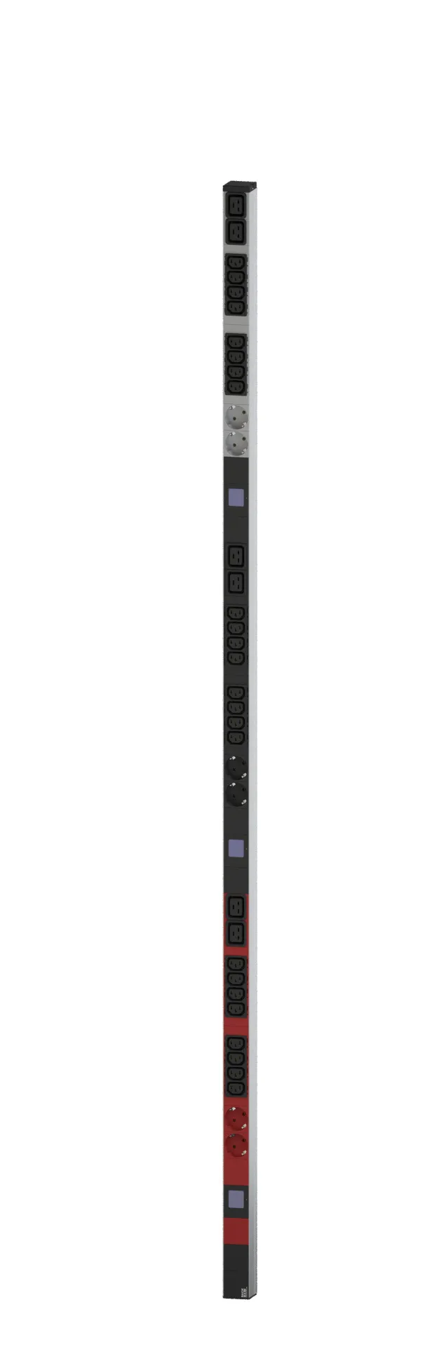 PDU Vertikal BN500 24xC13 6xC19 6xCEE7/3 400 V 16A mit Leistungsmess. (Disp.)