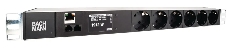 19″ 1HE PDU BN2000 Monitored 6 x Schutzkontakt