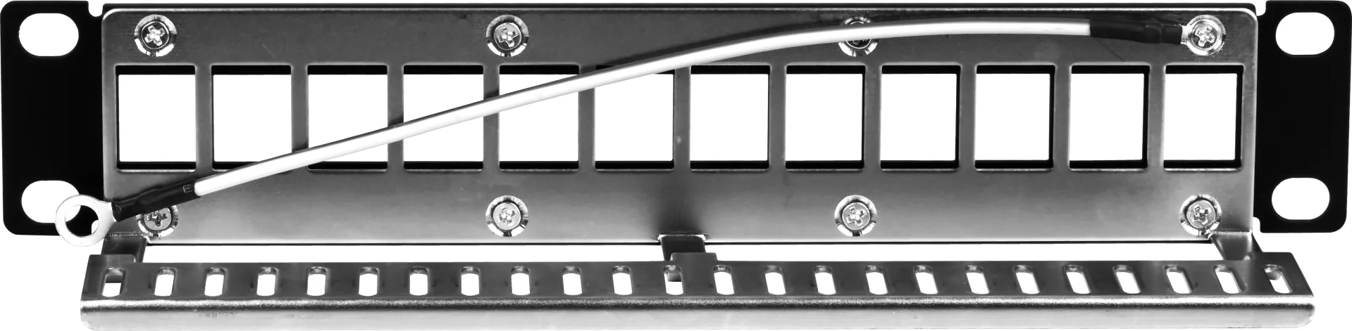 Verteilerfeld 10“ 1HE 12-Port, Metall, schwarz RAL9005 – Bild 3